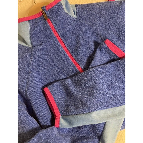 Women’s Columbia Omni-Wick Zip Neck Long Sleeve Blue Fleece Sweater Jacket Sz LG - Picture 3 of 13